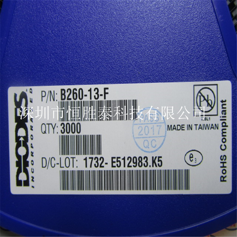 全新進(jìn)口正品B260-13-F 貼片60V/2A SMB肖特基二極管-B260-13-F盡在買賣IC網(wǎng)